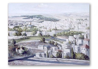 ANORAMIC VIEW OF JERUSALEM by D. Henry