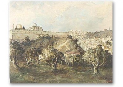 TEMPLE MOUNT WITH ARAB VILLAGE